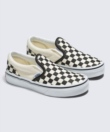 Vans Kids Checkered Classic Slip-on Black/White Shoes